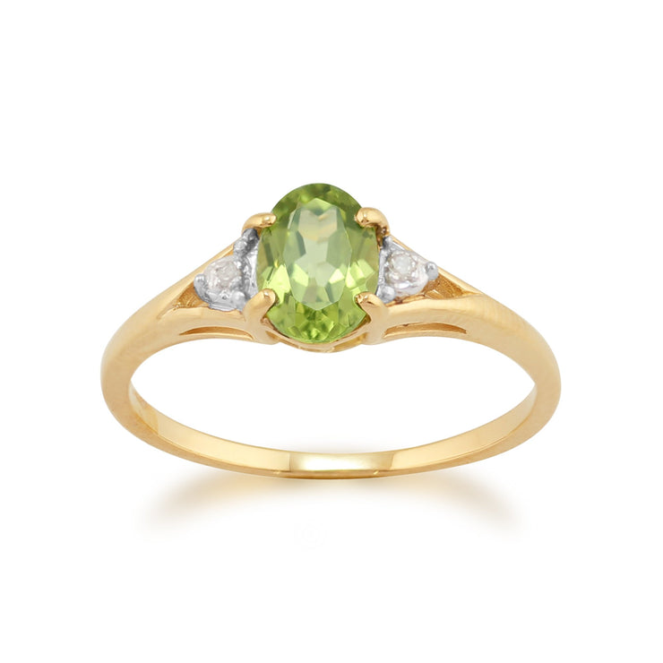 Peridot and Diamond Ring Image 1