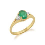 Emerald and Diamond Ring Image 2