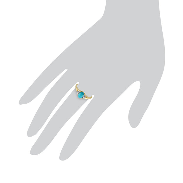 Turquoise and Diamond Ring Image 3