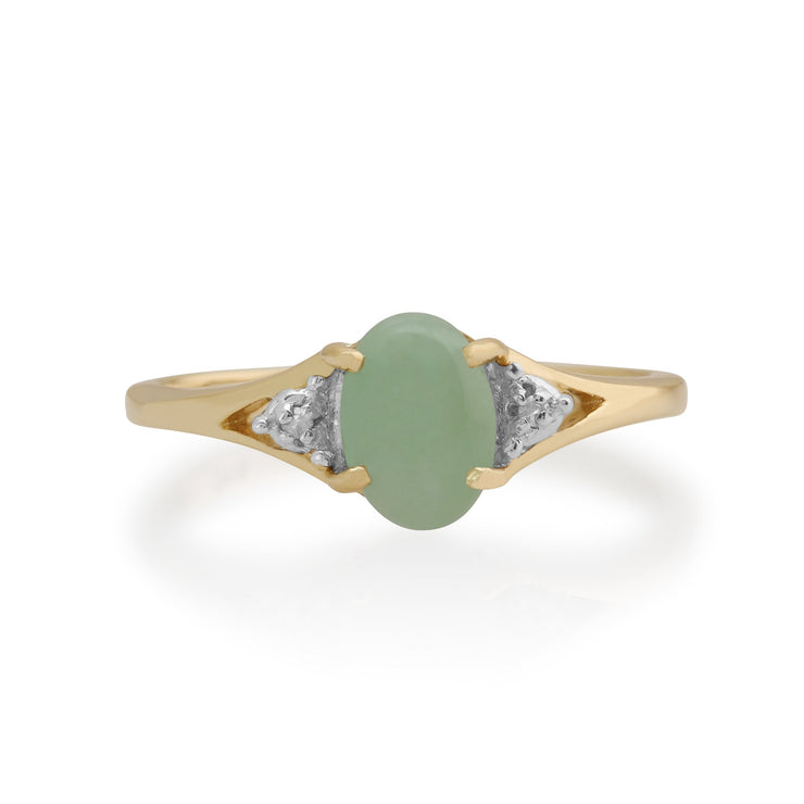 Jade and Diamond Ring Image 2