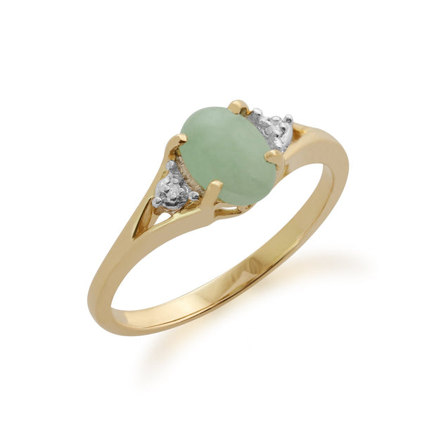 Jade and Diamond Ring Image 1