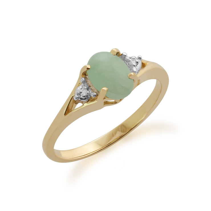 Jade and Diamond Ring Image 1