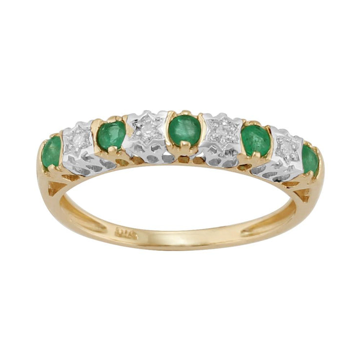 Emerald and Diamond Eternity Ring Image 1