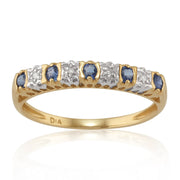 Sapphire and Diamond Eternity Ring Image 1
