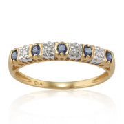 Sapphire and Diamond Eternity Ring Image 1