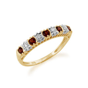 Garnet and Diamond Eternity Ring Image 2