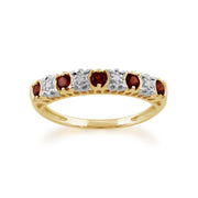 Garnet and Diamond Eternity Ring Image 1