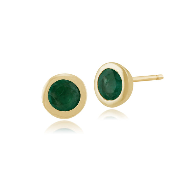 Classic Emerald Stud Earrings Image 1