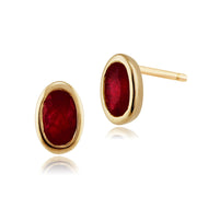 Classic Ruby Stud Earrings Image 1