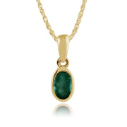 Classic Emerald Pendant on Chain Image 1