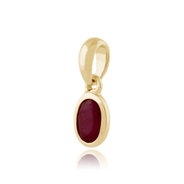 Classic Ruby Pendant on Chain Image 2