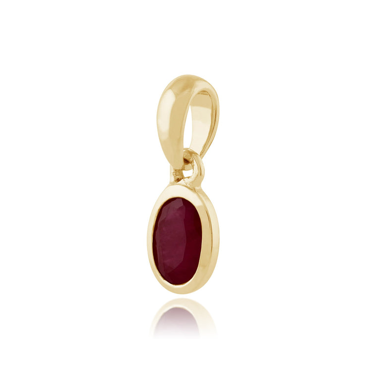 Classic Ruby Pendant on Chain Image 2