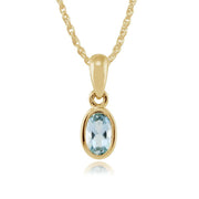 Classic Aquamarine Pendant on Chain Image 1