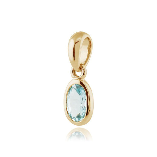 Classic Aquamarine Pendant on Chain Image 2