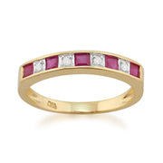 Ruby and Diamond Eternity Ring Image 1