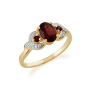 Garnet and Diamond Dress Ring Image 2