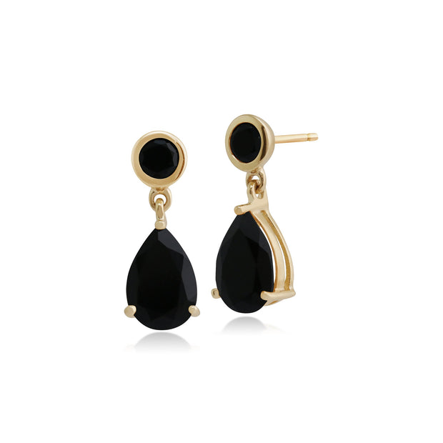 Classic Black Onyx Drop Earrings Image 1