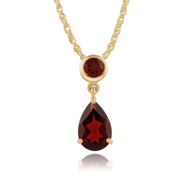 Classic Garnet Pendant on Chain Image 1