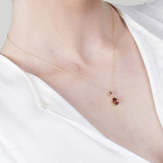 Classic Garnet Pendant on Chain Image 3