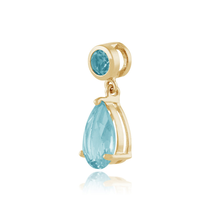Classic Blue Topaz Pendant on Chain Image 2
