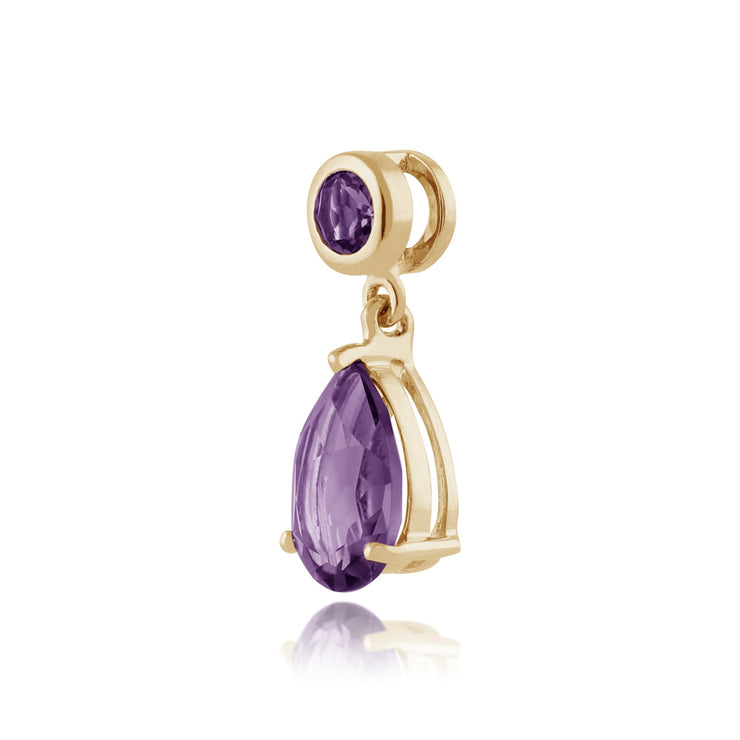 Classic Amethyst Drop Stud Earrings & Pendant Set Image 5