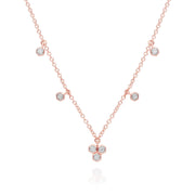 Diamond Trilogy Choker Necklace in 9ct Rose Gold