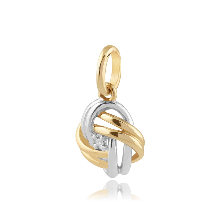 Classic Diamond Love Knot Pendant on Chain 1