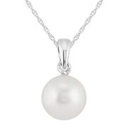 Classic Freshwater Pearl Pendant on Chain Image 1