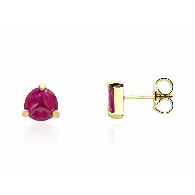 Classic Ruby Stud Earrings & Pendant Set Image 2