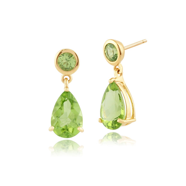 Classic Peridot Drop Earrings Image 1