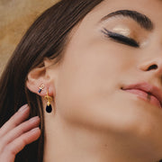 ECFEW™ 'The Ruler' Onyx Winding Snake Drop Earrings