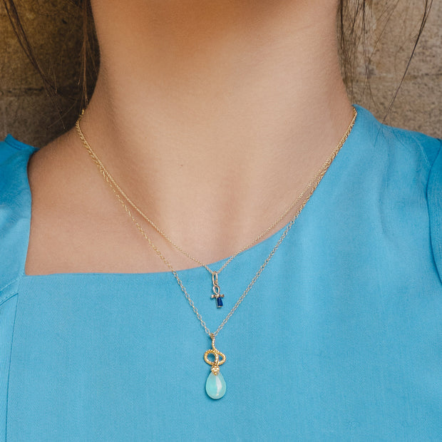 ECFEW™ 'The Ruler' Turquoise Winding Snake Pendant