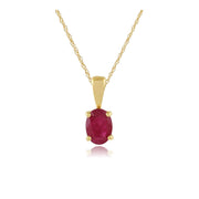 Classic Ruby Pendant on Chain Image 1