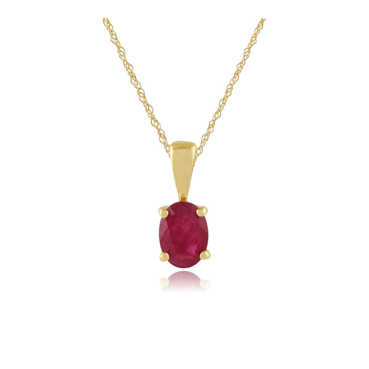 Classic Ruby Pendant on Chain Image 1