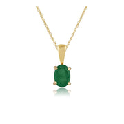 Classic Emerald Pendant on Chain Image 1