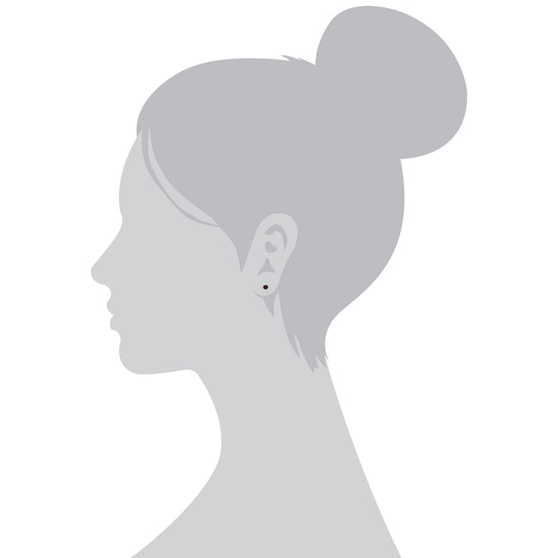 Geometric Garnet Stud Earrings Image 2