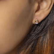 Diamond Asymmetrical Stud Earrings in 9ct Yellow Gold