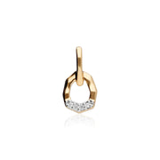 Diamond Asymmetrical Pendant in 9ct Yellow Gold