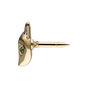 Gardenia Tsavorite Fox Pin