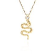 ECFEW™ Diamond Snake Wrap Pendant in 9ct Yellow Gold