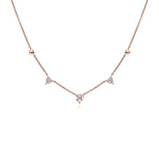 Morganite Heart Necklace in 9ct Rose Gold