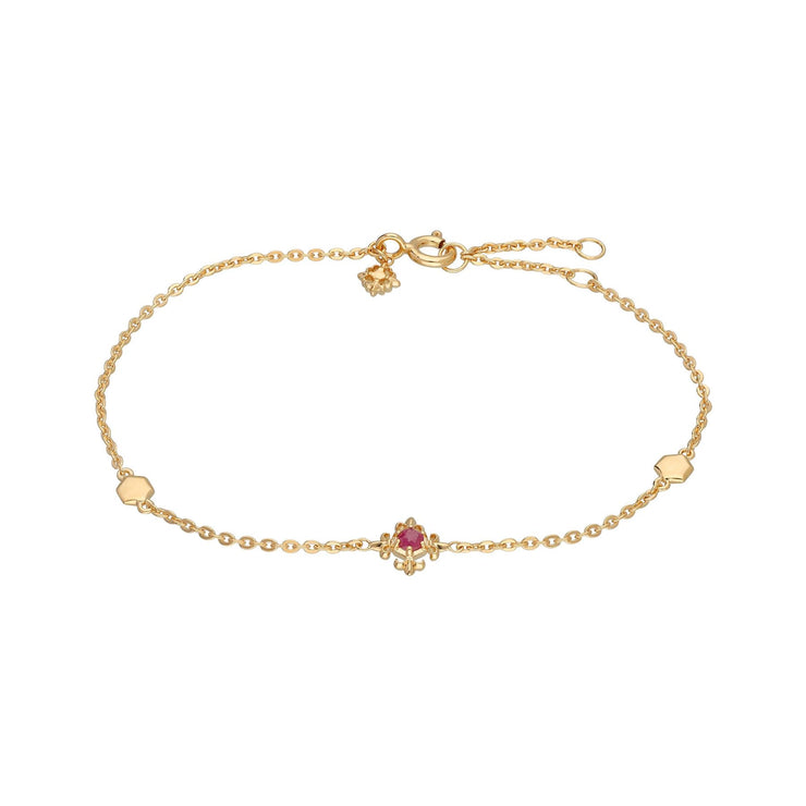 Ruby Fleur De Lis Bracelet