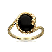 ECFEW™ 'The Ruler' Onyx Winding Snake Ring