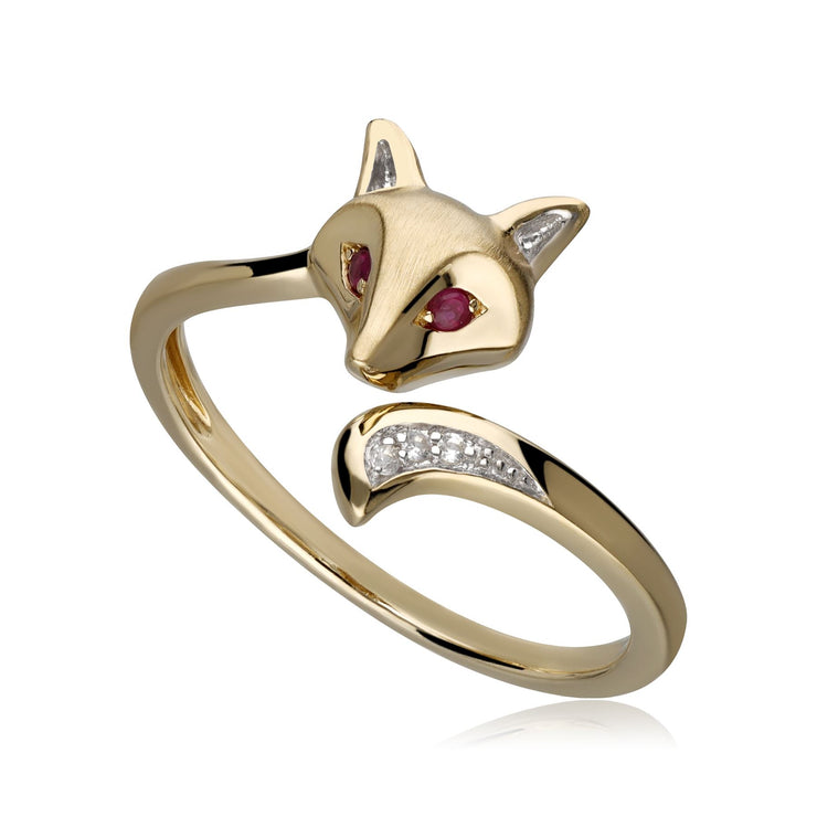 Gardenia Ruby Fox Ring