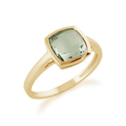 Gemondo 9ct Yellow Gold 2.00ct Square Mint Green Quartz Ring