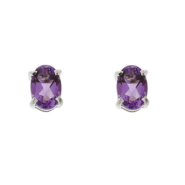 Classic Amethyst Stud Earrings Image 1