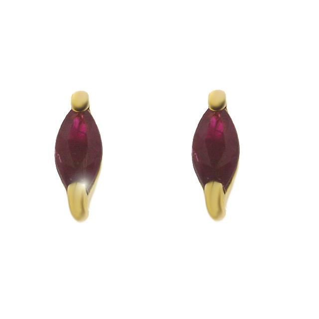Classic Ruby Stud Earrings & Pendant Set Image 2