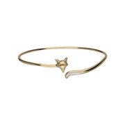 Gardenia White Sapphire Fox Bangle