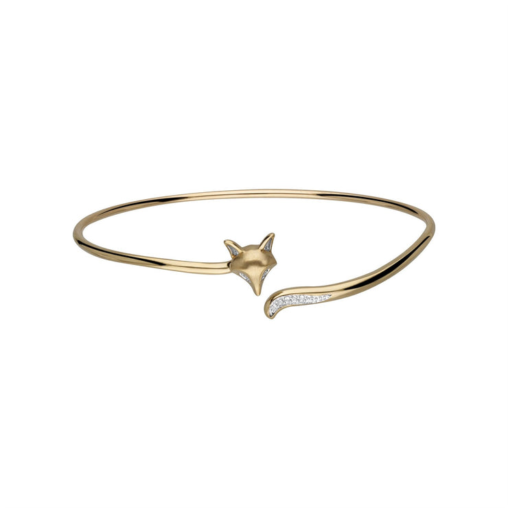 Gardenia White Sapphire Fox Bangle