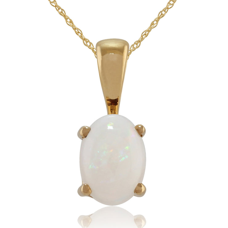 Classic Opal Stud Earrings & Pendant Set Image 2